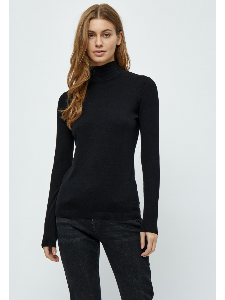 Lana Roll Knit Pullover Sort